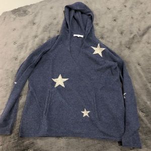 Navy Blue Star Cashmere Sweater